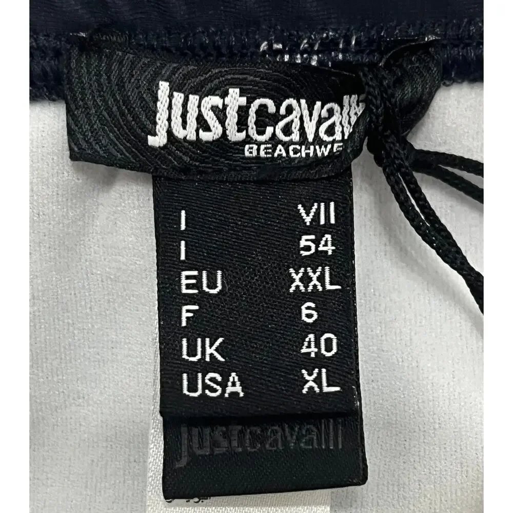 6-52 ROBERTO CAVALLI Just Cavalli Speedo Drawstring Adjustable Blue XL